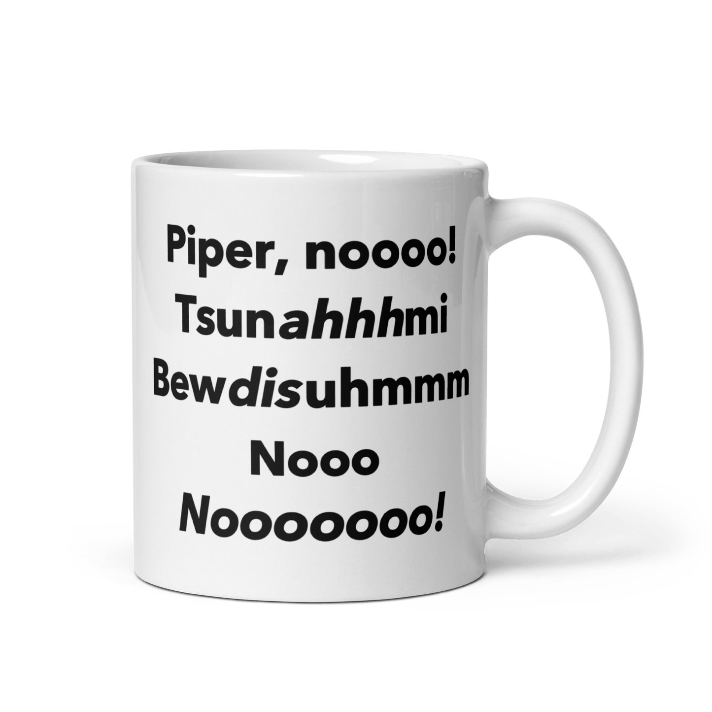 Piper, Nooo, Tsunami, Budhism, Nooo, Nooooo Mug - Polychrome Goods 🍊