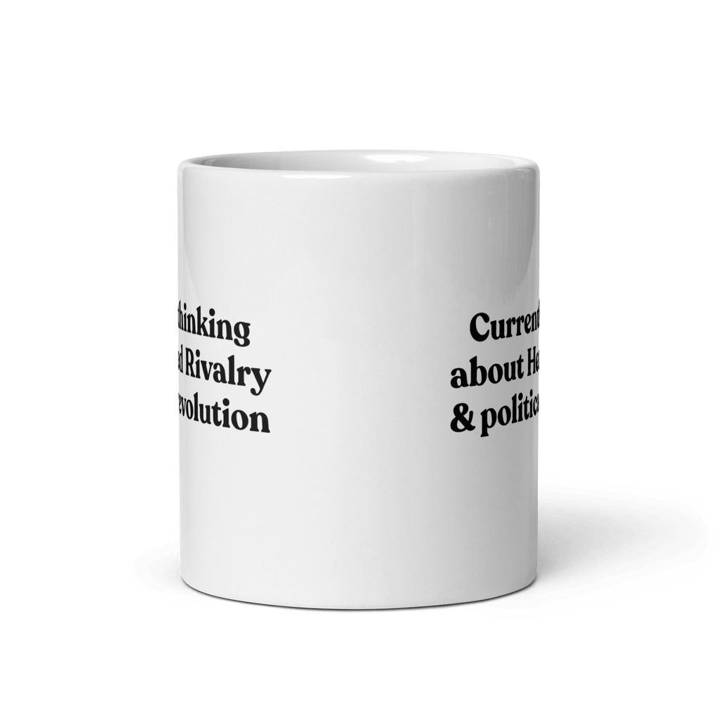 Currently thinking about Heated Rivalry or political revolution Mug - Polychrome Goods