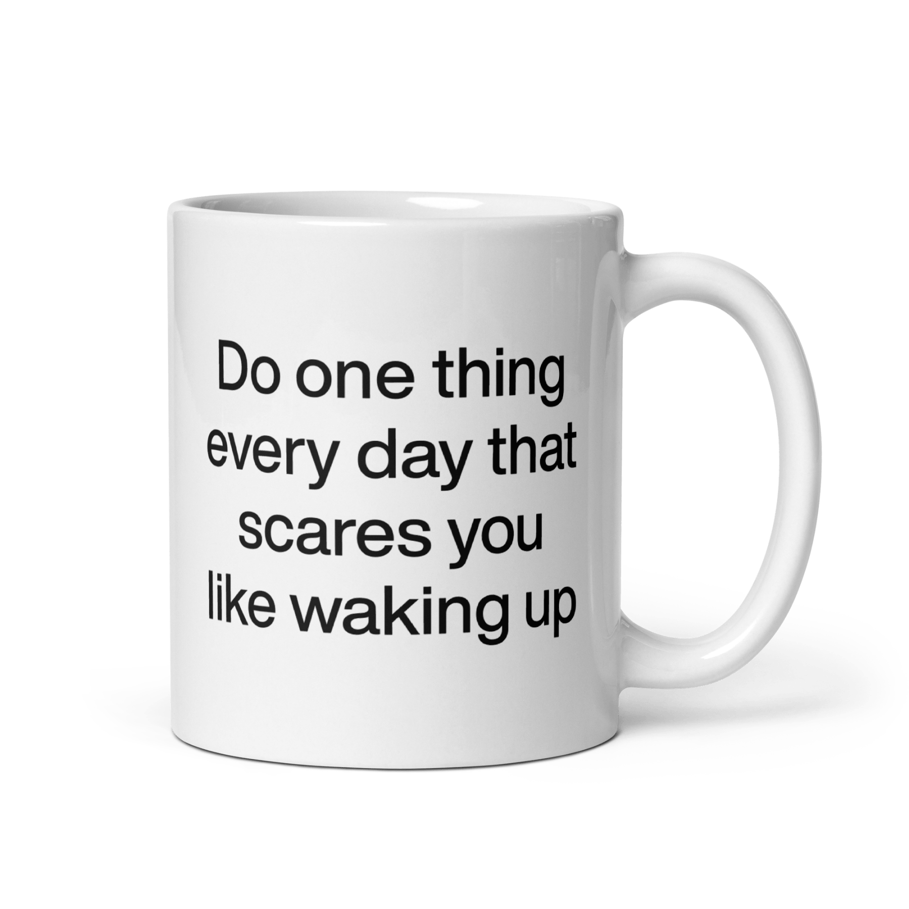 Do One Thing Every Day That Scares You (Like Waking Up) Mug - Polychrome Goods 🍊