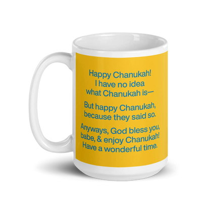 Happy Chanookah Mug — Smokey Robinson Chanukah
