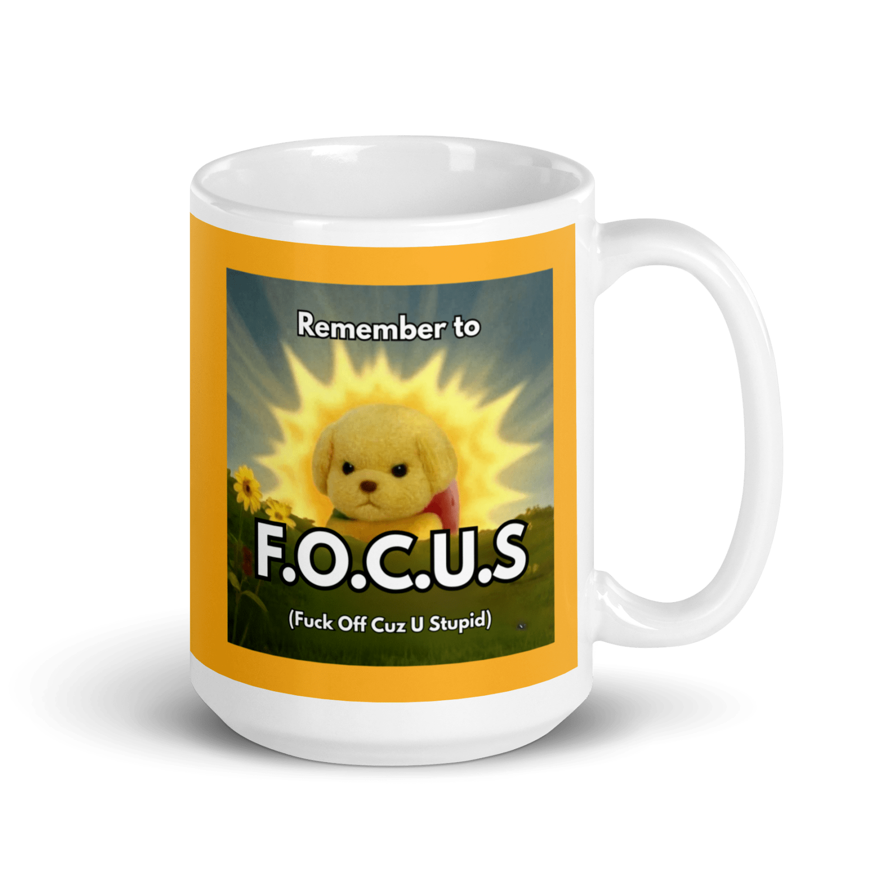 Remember to FOCUS (Fuck Off Cuz U Stupid) Mug - Polychrome Goods